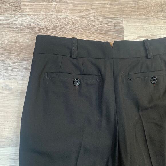 Marc Jacobs Black Wool Pants Orange Trim Size 4 Tailored Wide Leg Trousers - Picture 2 of 6